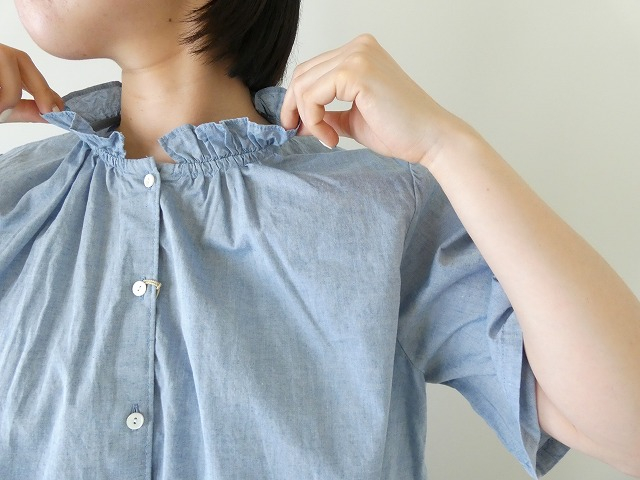 MidiUmi(ミディウミ) シャンブレーフリルシャツの商品画像6