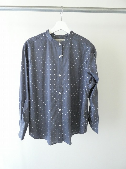MidiUmi(ミディウミ) dots band collar shirtの商品画像3