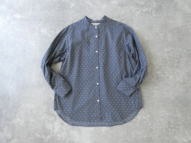 MidiUmi(ミディウミ) dots band collar shirtの商品画像9