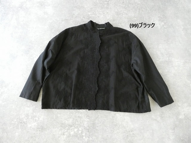 mizuiro ind(ミズイロインド) レーススタンドカラーワイドシャツの商品画像9