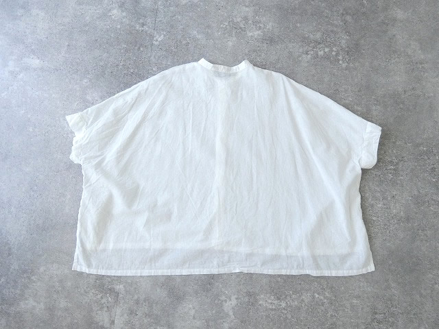 mizuiro ind(ミズイロインド) linen blend stand collar wide shirtの商品画像14