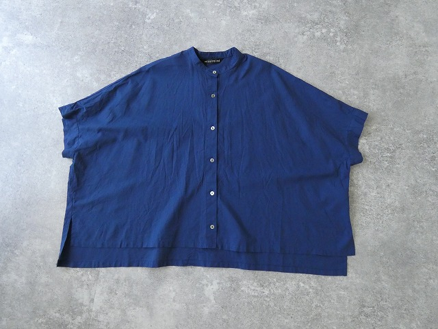 mizuiro ind(ミズイロインド) linen blend stand collar wide shirtの商品画像15