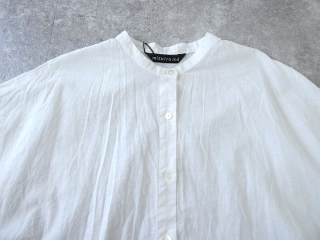 mizuiro ind(ミズイロインド) linen blend stand collar wide shirtの商品画像27