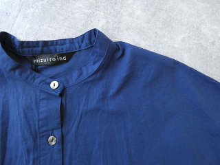 mizuiro ind(ミズイロインド) linen blend stand collar wide shirtの商品画像35