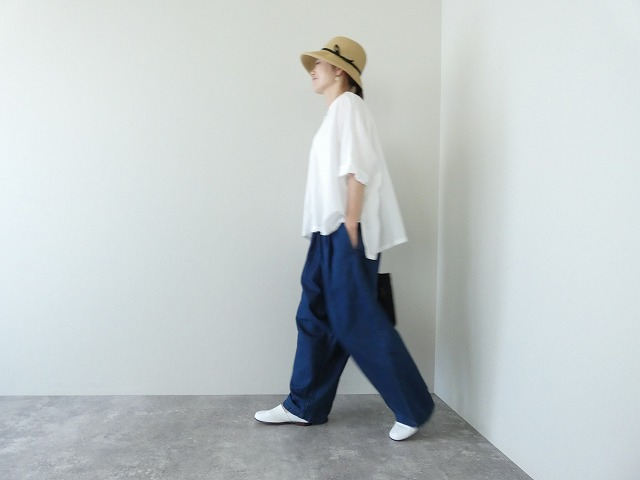 mizuiro ind(ミズイロインド) linen blend stand collar wide shirtの商品画像8