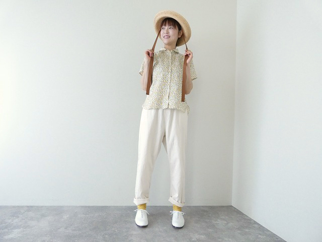 PK リバティHannah Fay(ハンナフェイ)半袖ラウンドギャザーシャツの商品画像1