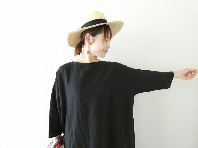 TRAVAIL MANUEL(トラバイユマニュアル) フレンチリネンキャンバス7分袖ロングワンピースの商品画像8