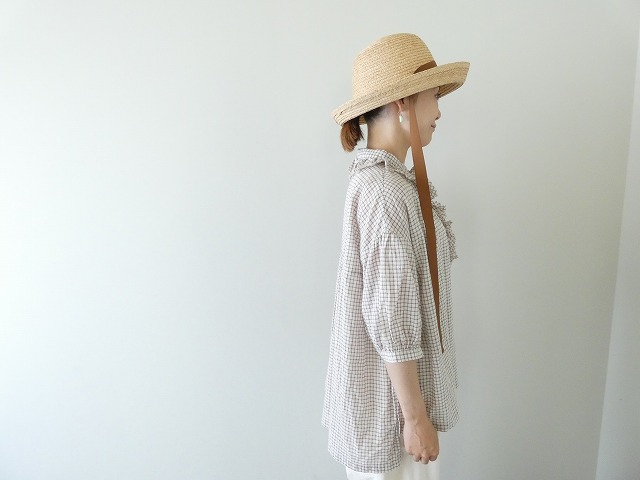 tumugu(ツムグ) シャーリングチェックフリルブラウスの商品画像9