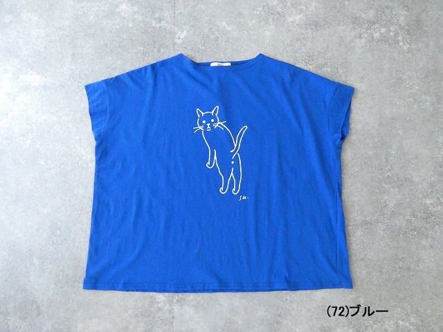 NARU SPACEMOO別注 ナチュラルソフト天竺 振り返りネコTシャツの商品画像14