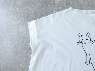 NARU SPACEMOO別注 ナチュラルソフト天竺 振り返りネコTシャツの商品画像26