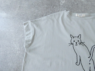 NARU SPACEMOO別注 ナチュラルソフト天竺 振り返りネコTシャツの商品画像31