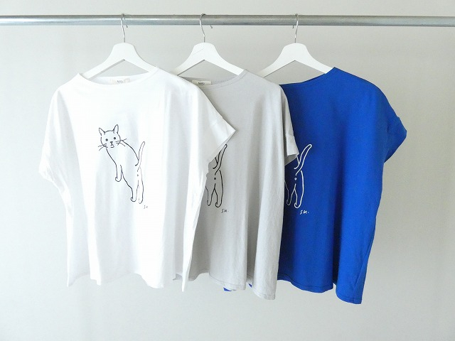 NARU SPACEMOO別注 ナチュラルソフト天竺 振り返りネコTシャツの商品画像8