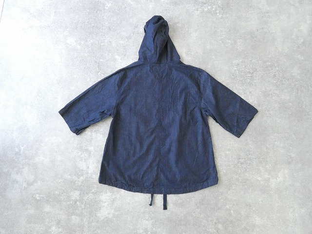 Blue Lake Market(ブルーレイクマーケット) ヴィンテージポプリン4.5ozデニムドロストヘムフーディの商品画像11