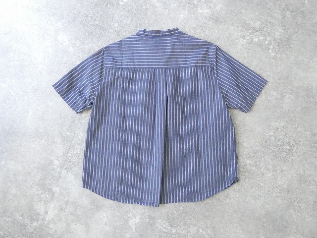 Blue Lake Market(ブルーレイクマーケット) コットンリネンボイルワッシャーバックタックストライプシャツの商品画像10