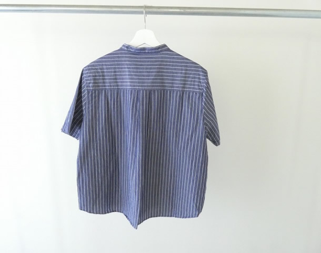 Blue Lake Market(ブルーレイクマーケット) コットンリネンボイルワッシャーバックタックストライプシャツの商品画像8