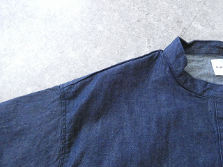 Blue Lake Market(ブルーレイクマーケット) ヴィンテージポプリン4.5ozデニムゴムギャザーバックヘムシャツの商品画像29