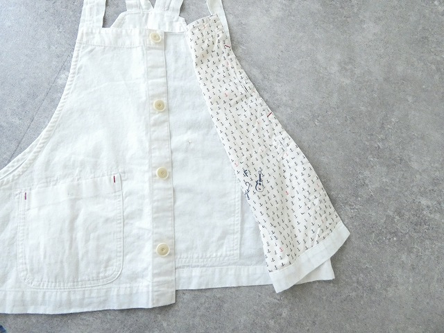 快晴堂(かいせいどう) Girl'sリラクシンWorkデニムホワイトオーバーオールベストの商品画像11
