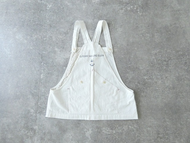 快晴堂(かいせいどう) Girl'sリラクシンWorkデニムホワイトオーバーオールベストの商品画像10