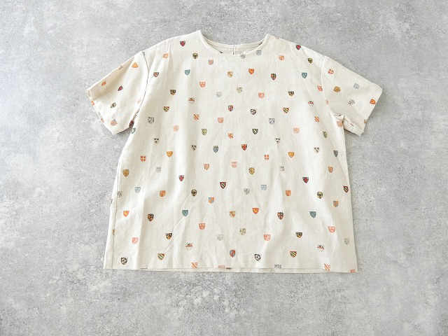R&D.M(オールドマンズテーラー) COTTON LINEN COAT OF ARMS HALF SLEEVE SHIRTの商品画像1