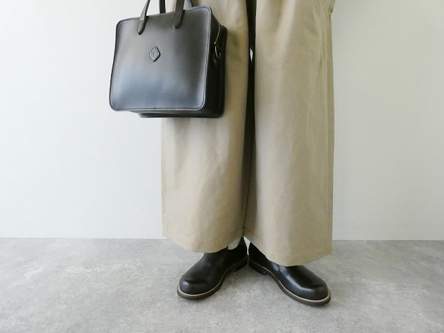 homspun(ホームスパン) ウールリネンギャザーワイドパンツ(252