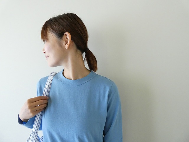 homspun(ホームスパン) 天竺長袖Tシャツ　(2)サックスの商品画像3
