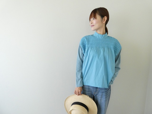grin(グリン) B天竺 スモッキング刺繍プルオーバーの商品画像1