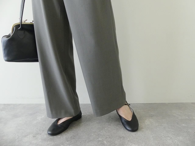 ma couleur(マ クルール) 杢調ストレッチツイルドロストワイドストレートパンツの商品画像5