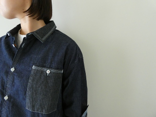 快晴堂(かいせいどう) HAYATE デュアルシーズンデニム ステッチ沢山シャツの商品画像21