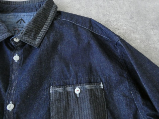 快晴堂(かいせいどう) HAYATE デュアルシーズンデニム ステッチ沢山シャツの商品画像30