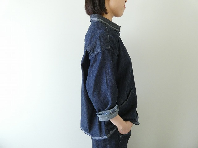 快晴堂(かいせいどう) HAYATE デュアルシーズンデニム ステッチ沢山シャツの商品画像5