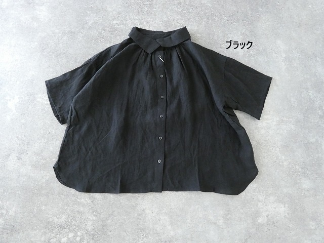 SSC 60リネン重ね衿5分袖ビッグブラウスの商品画像8