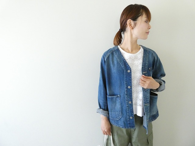Veritecoeur(ヴェリテクール) ノーカラーデニムカバーオールの商品画像2