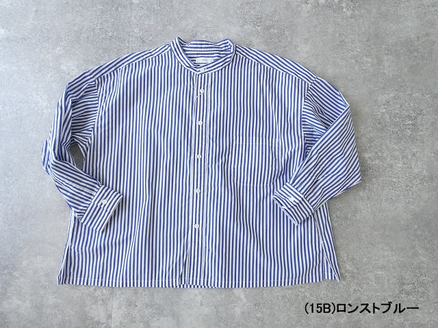 prit(プリット) 40/1ブロードストライプ　スタンドカラービッグシャツの商品画像13