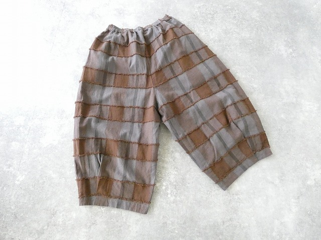 tumugu(ツムグ) ブロックチェックカットジャガードバルーンパンツの商品画像14