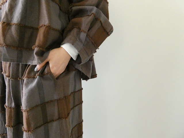 tumugu(ツムグ) ブロックチェックカットジャガードバルーンパンツの商品画像4