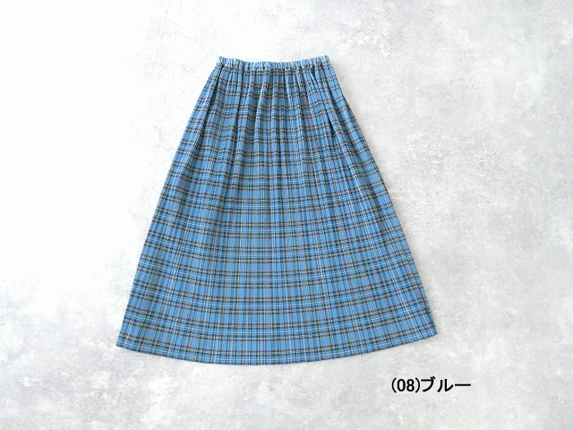 bulle de savon　タータンチェック　ウールスカート AMBIDEX Store 〇 ジャカード チェック スカート(F アオ): bulle
