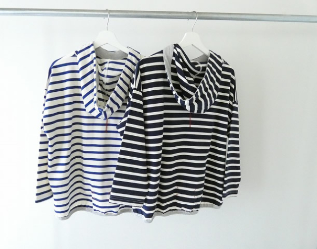 快晴堂(かいせいどう) コーディネートボーダー 裾ギャザーボーダーパーカーの商品画像10