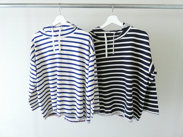 快晴堂(かいせいどう) コーディネートボーダー 裾ギャザーボーダーパーカーの商品画像3