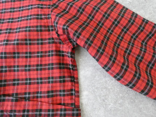 LOLO(ロロ) 定番プルオーバービッグシャツ オーガニックコットン 赤系チェックの商品画像29