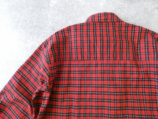 LOLO(ロロ) 定番プルオーバービッグシャツ オーガニックコットン 赤系チェックの商品画像31