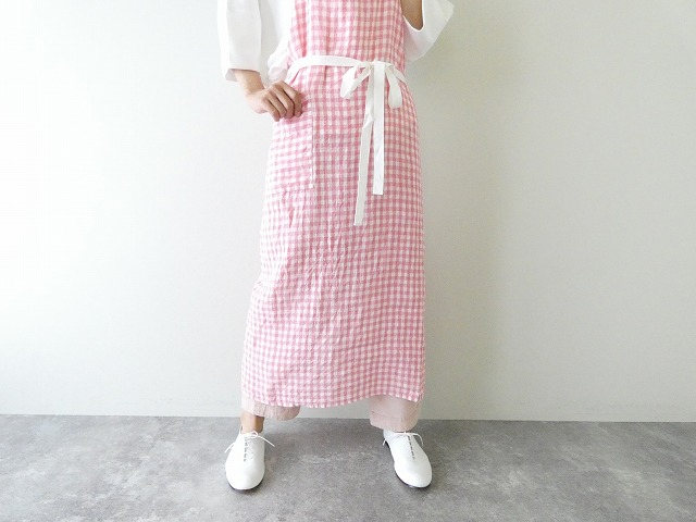 R&D.M(オールドマンズテーラー) LINEN GINGHAM CHECK APRONの商品画像7