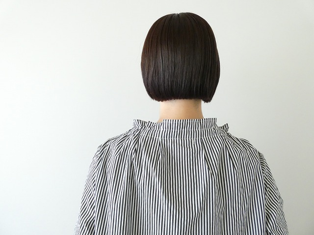 SSC ストライプ衿リボン通し5分袖ブラウスの商品画像7