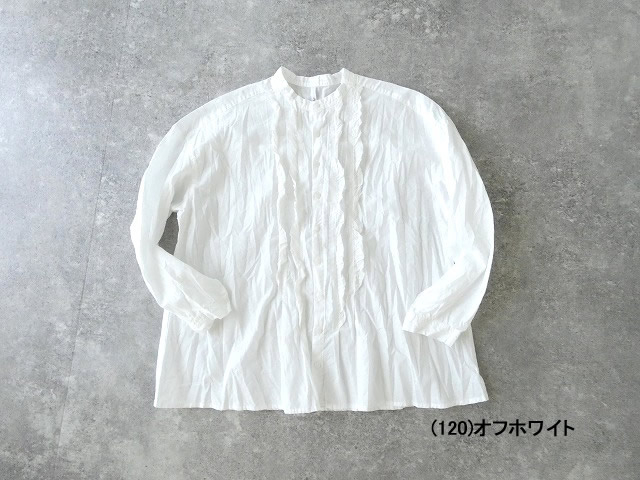 grin(グリン) コットンリネンキャンブリック フリルスクエアシャツの商品画像11