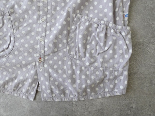 快晴堂(かいせいどう) グレーとネイビーの抜染水玉 スタンド背タックシャツの商品画像39