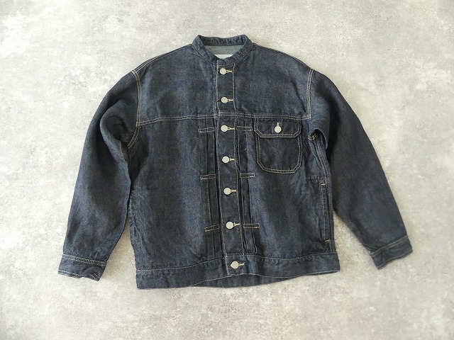 Hands of creation　リネンデニムスタンドカラーGジャン Hands of creation（ハンズオブクリエイション）＊11oz
