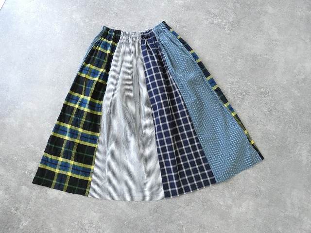 NATURAL LAUNDRY(ナチュラルランドリー) 先染めパネル シャーリングスカートの商品画像10