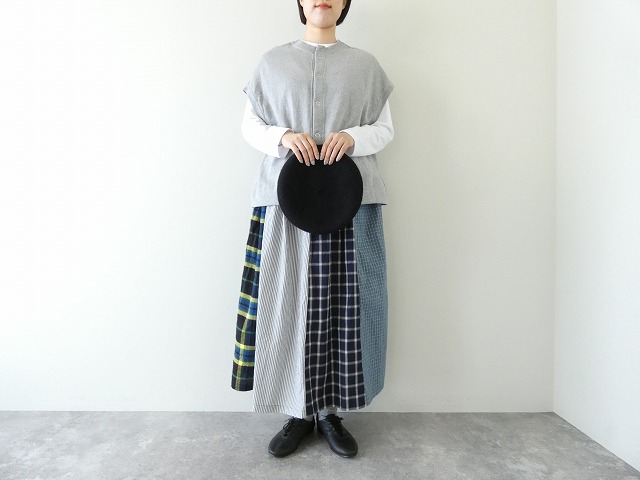 NATURAL LAUNDRY(ナチュラルランドリー) 先染めパネル シャーリングスカートの商品画像2
