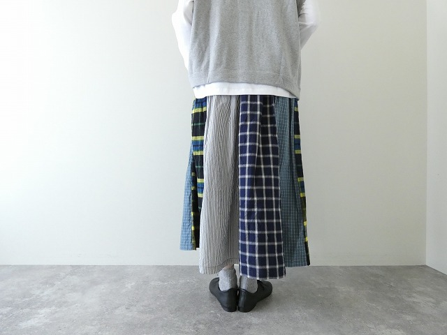 NATURAL LAUNDRY(ナチュラルランドリー) 先染めパネル シャーリングスカートの商品画像6