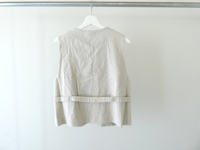 LAITERIE(レイトリー) 綿麻ツイルフリルベストの商品画像8