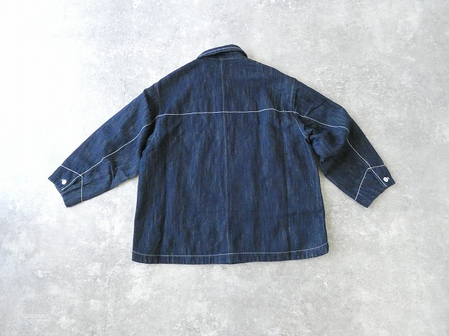 LAITERIE(レイトリー) チェーンステッチ 綿麻デニムオーバーシャツの商品画像11